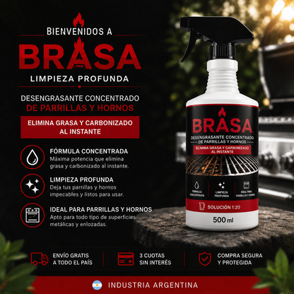 BRASA — Desengrasante de Parrillas y Hornos (500 ml)