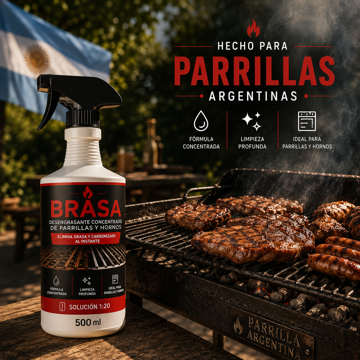 BRASA — Desengrasante de Parrillas y Hornos (500 ml)